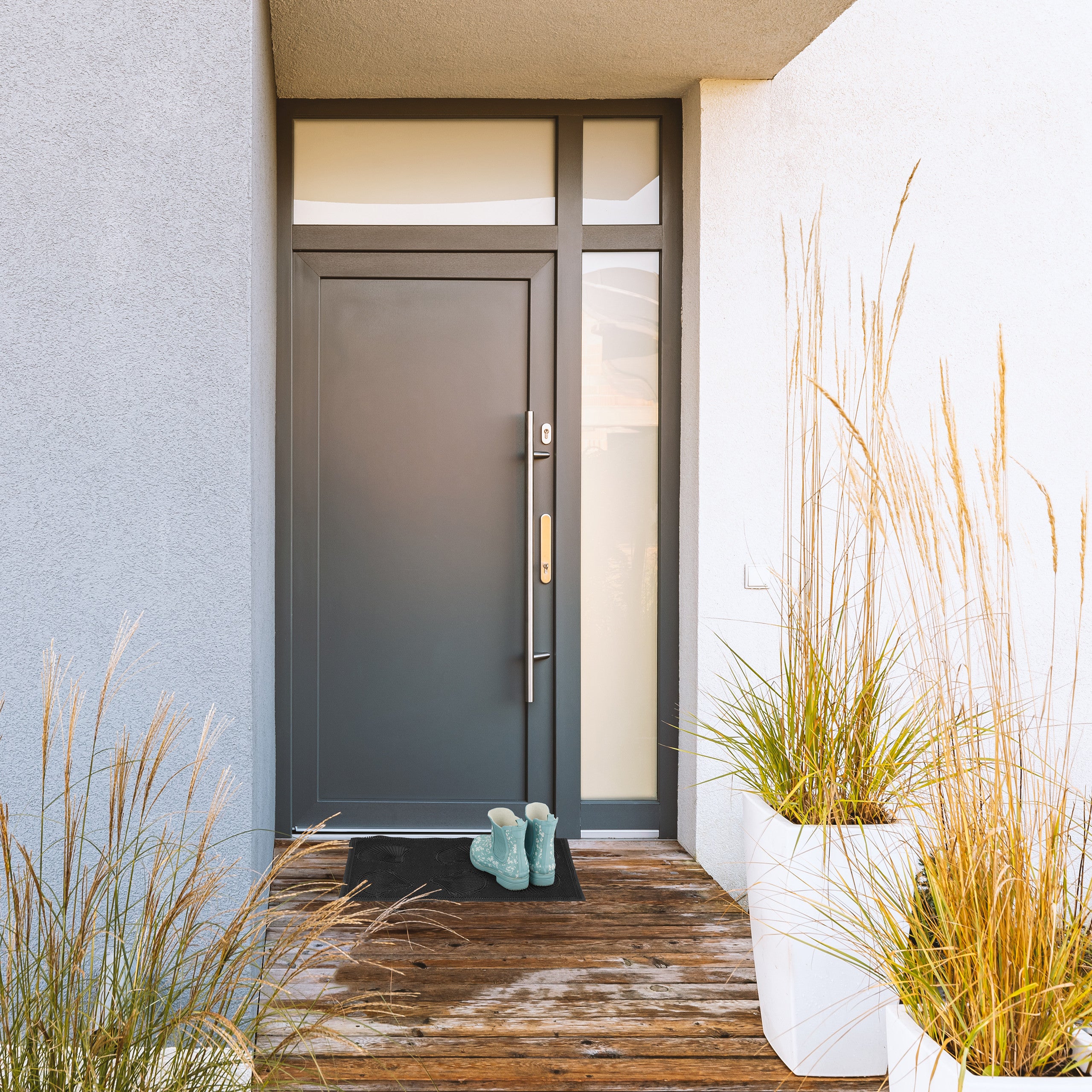 Paillasson Caoutchouc Coquillage 40x60cm - Antidérapant Intérieur/Extérieur - Design Maritime