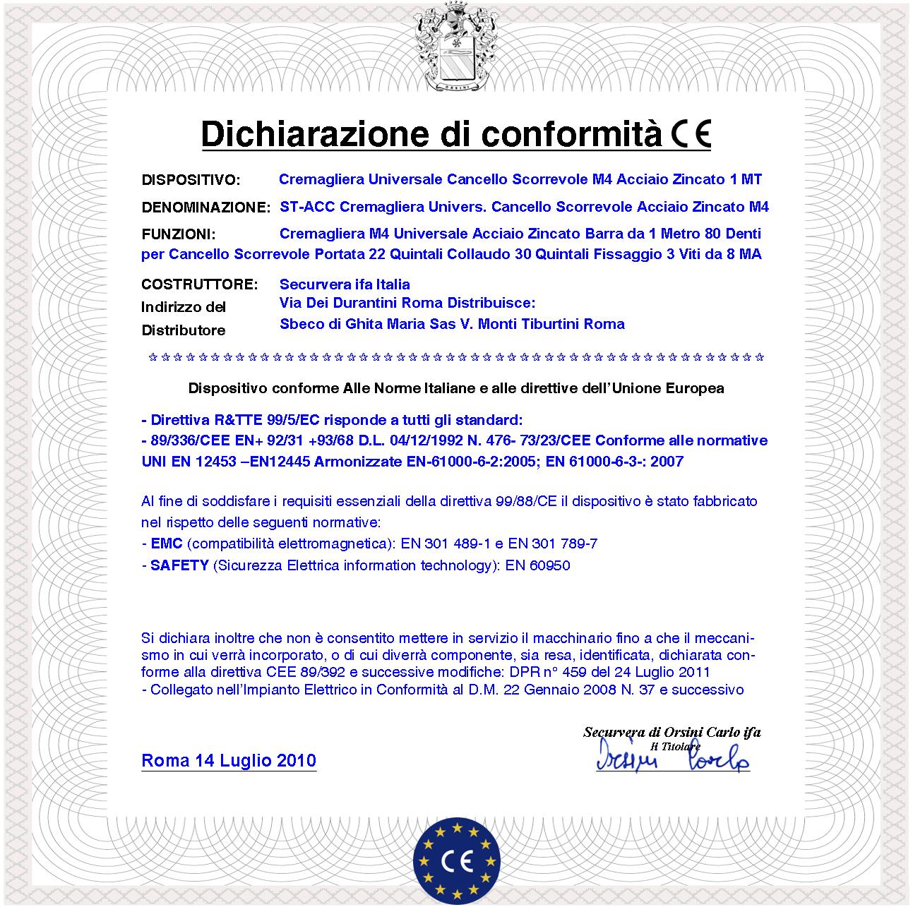 Barre Cremagliera Universale M4 Due Moduli da 1 MT Con 80 Denti in Acciaio Zincato 12X30 mm Portata 22 Q.li Max 30 Q.li Fissaggio Tre Bulloni Per Metr - 4