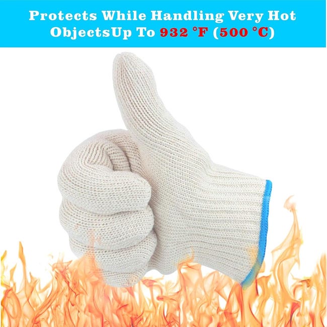 Gants De Four KEWUF Beige - Résistants à La Chaleur, Maniques Cuisine Antidérapantes 1 Paire