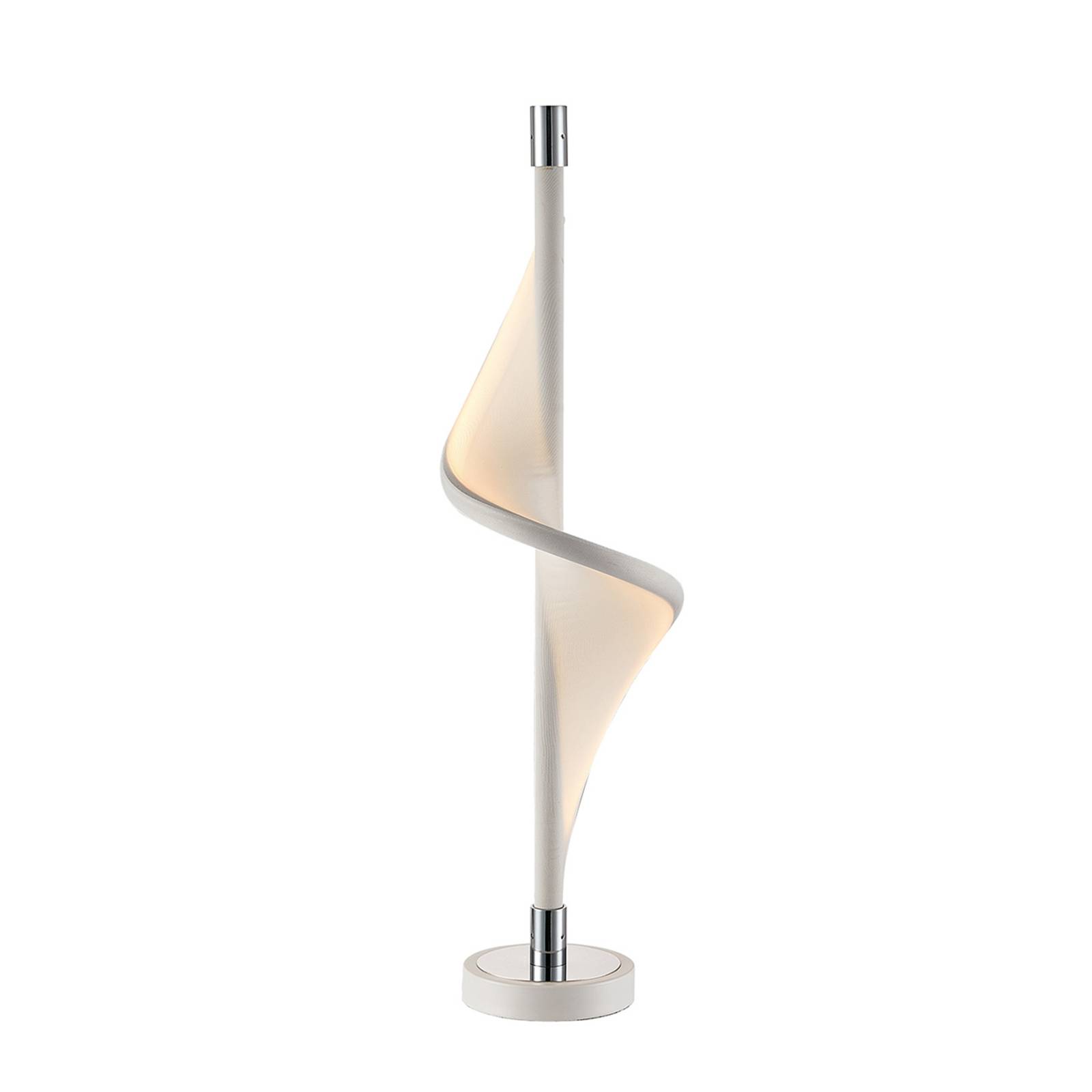 applique in metallo bianco paralume in tessuto grigio 1 luce H 49 cm