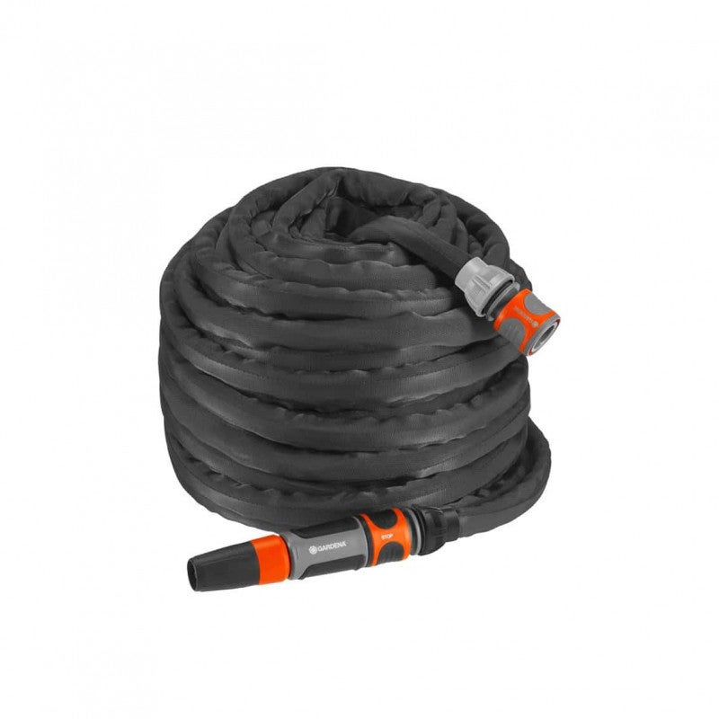 Tuyau D'arrosage Extensible Kinzo 10 M - Avec Pistolet 7 Modes Et Support Mural - Vert/gris - 13