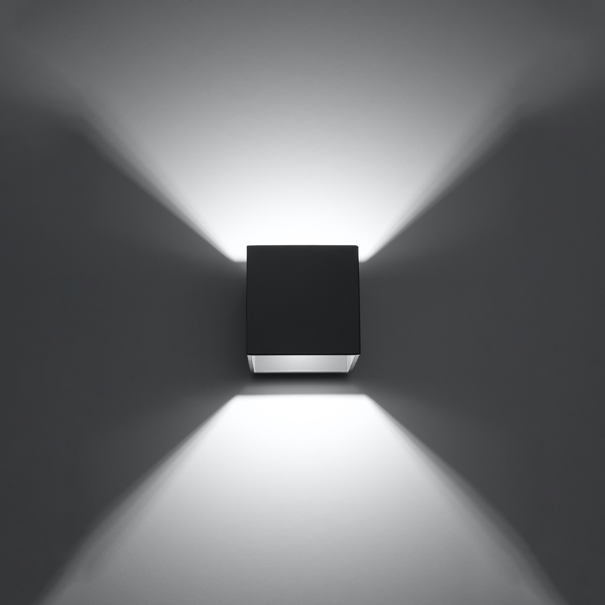 Kinkiet QUADX 1 antracyt LED 3000K - 10x12x10cm Sollux