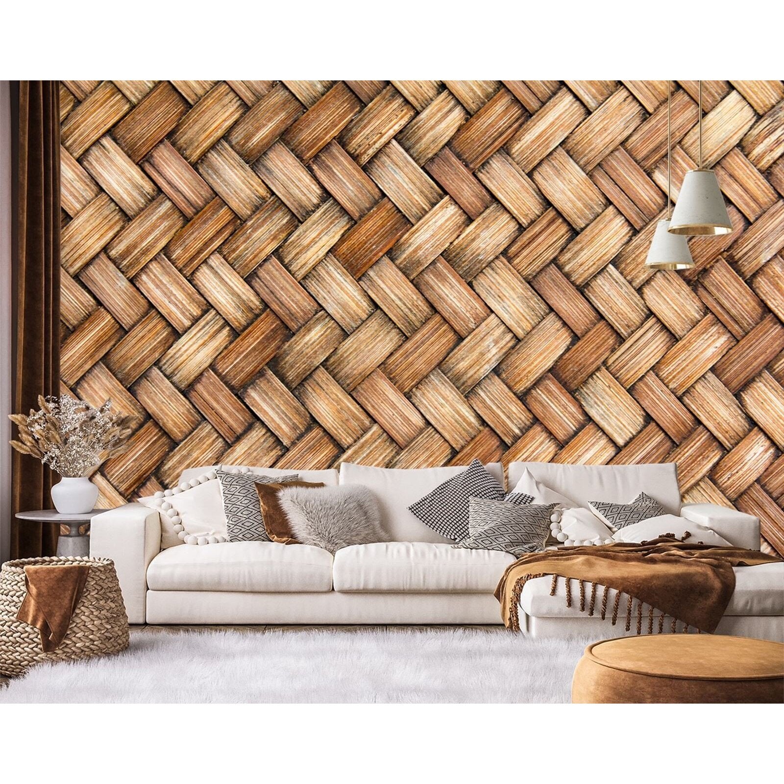 Papier peint osier tressé - 400 x 280 cm - 2