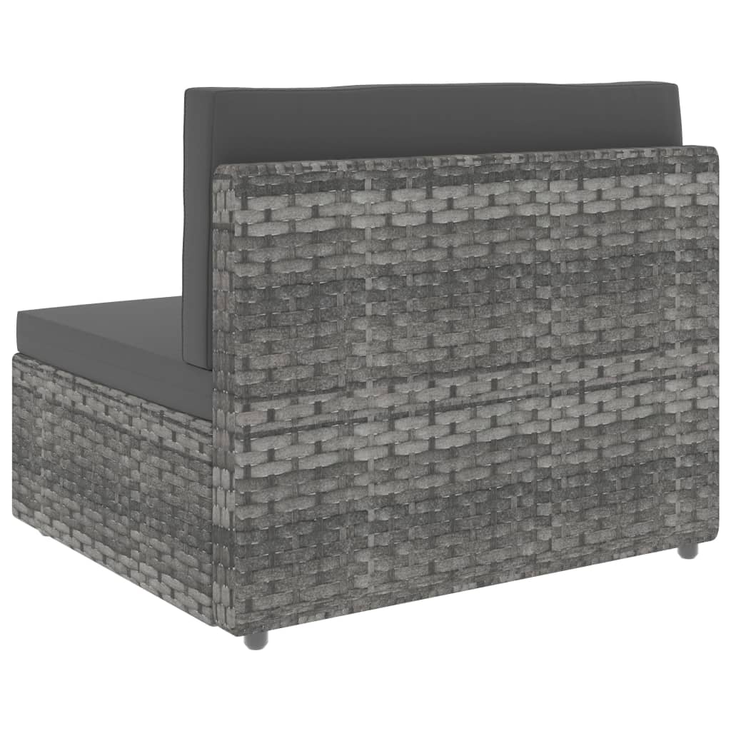 Maison Exclusive - Set Divani da Giardino 7 pz in Polyrattan Grigio - 7