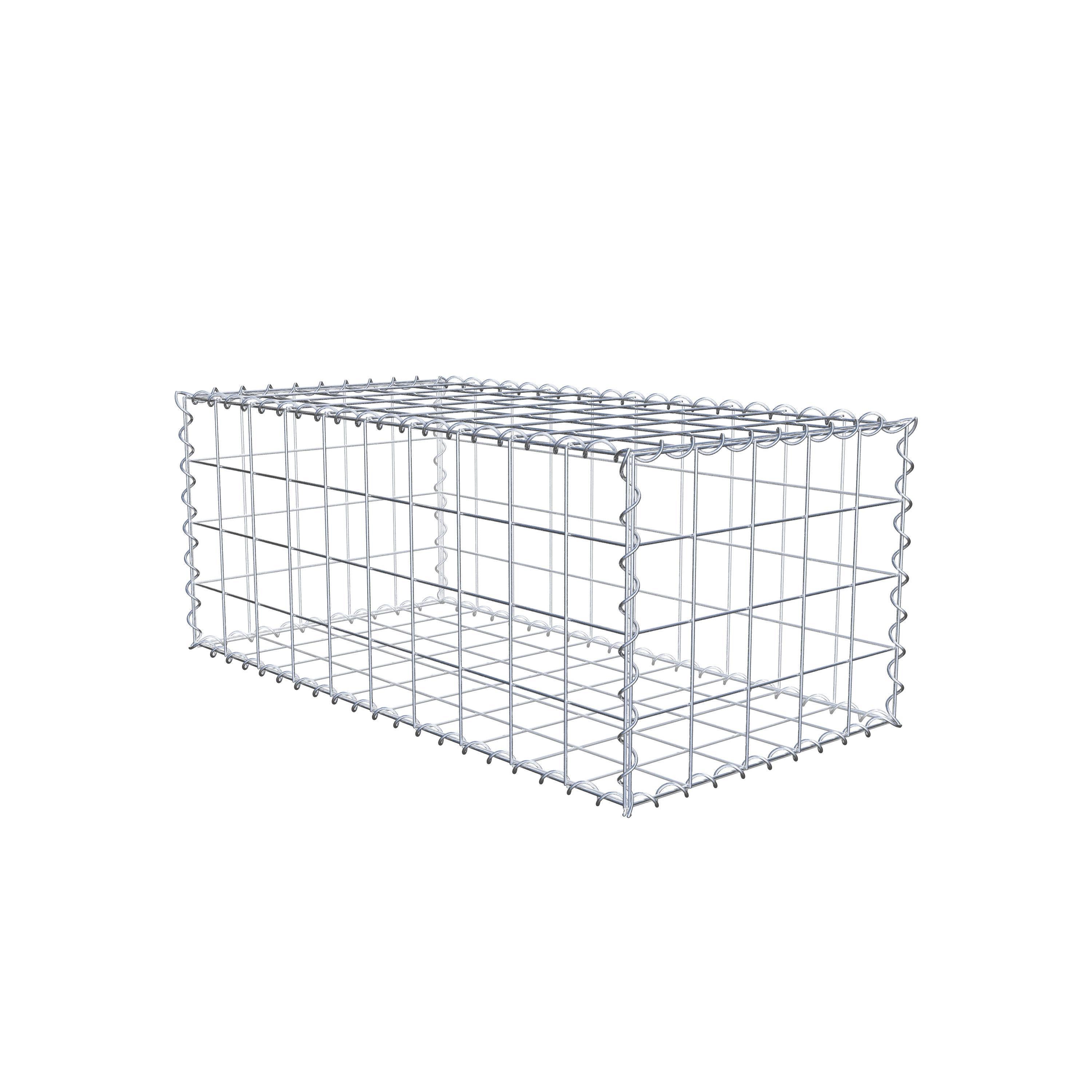 Gavión de acero galvanizado 100x40x50cm (LxAxP), malla 10 x 10cm, Espiral, jaula metálica para muro o jardín - 4