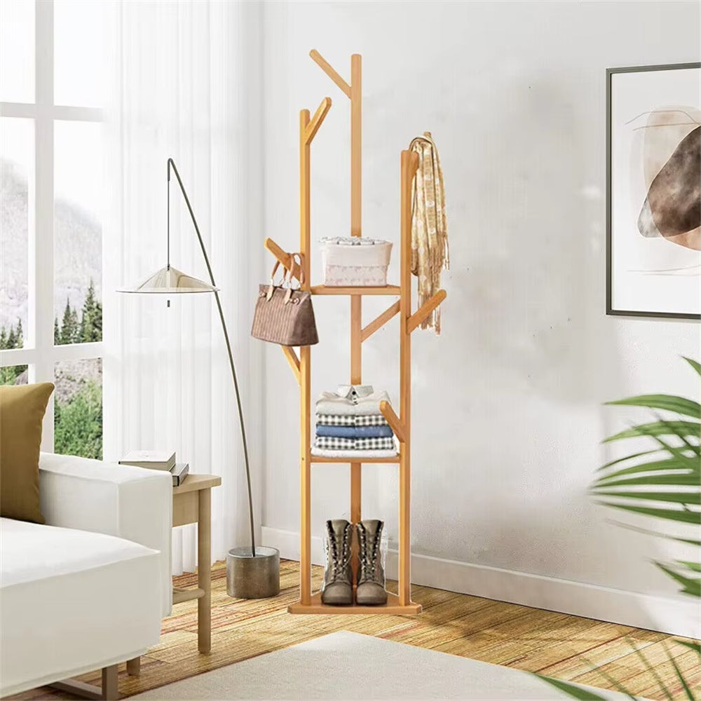 Cintre simple sur pied, cintre multifonctionnel pour vêtements et sacs, adapté au salon, à la chambre et au couloir - 2