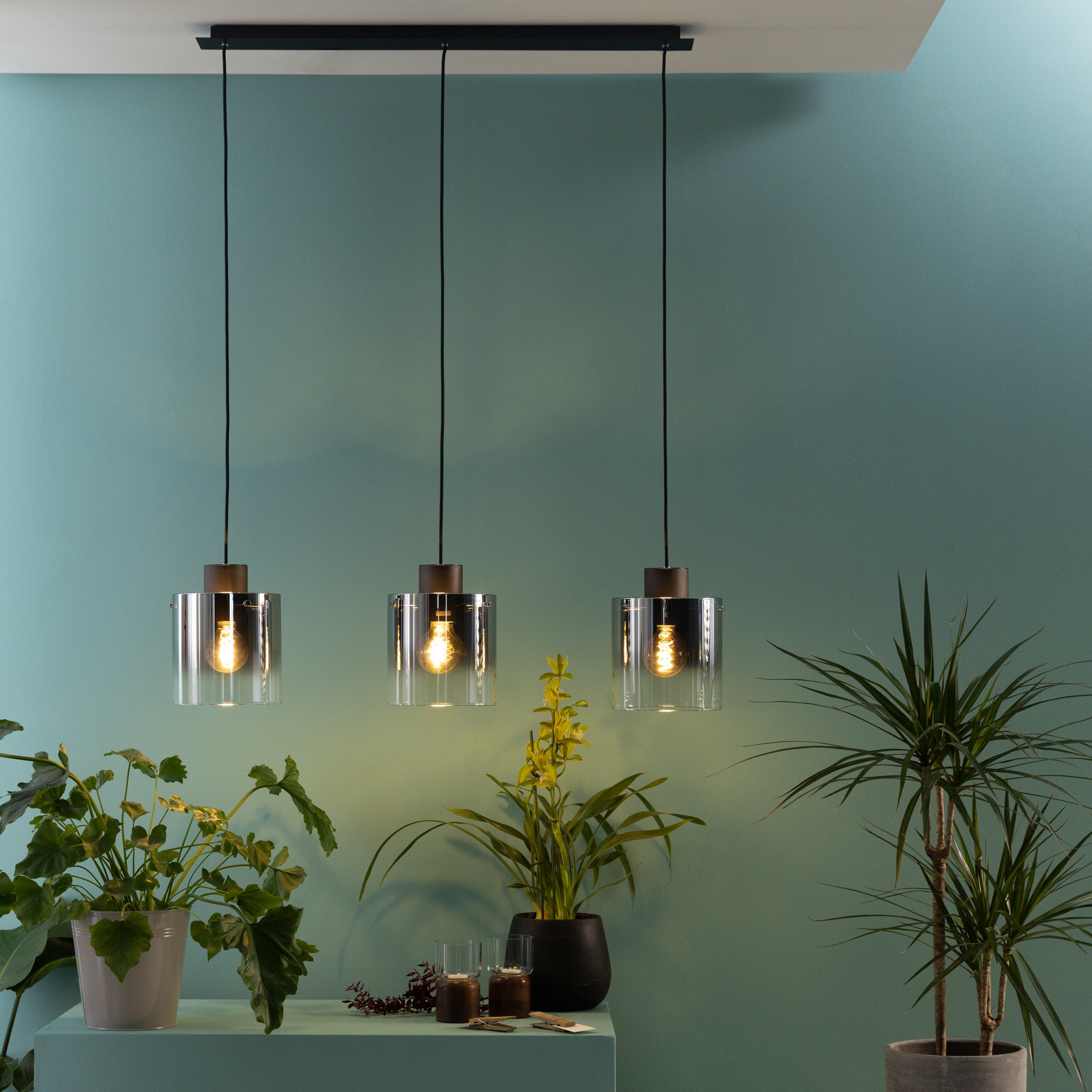 Lampa BRILLIANT, Vonnie okrągła sufitowa 3 płomienie czarny / kolor drewna, 3x A60, E27, 25W, drewno ze zrównoważonego leśnictwa (FSC) - 6