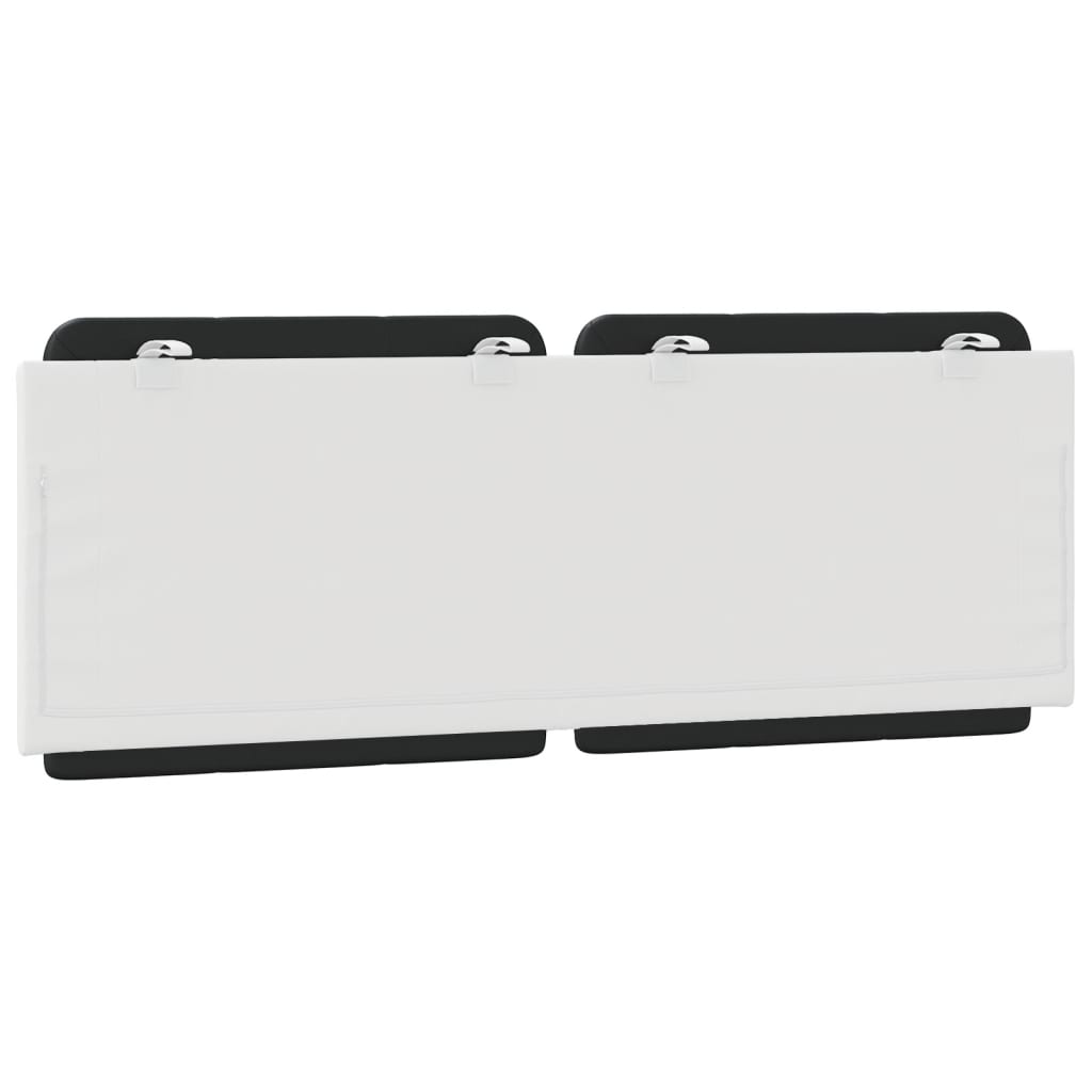 Cuscino Testiera Zadar Nero e Bianco 120 cm in Similpelle vidaXL - 6