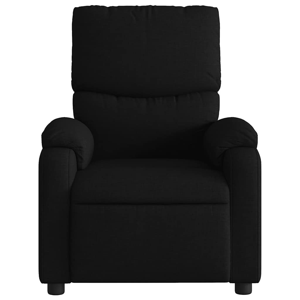 Fauteuil de massage inclinable en tissu noir - 5