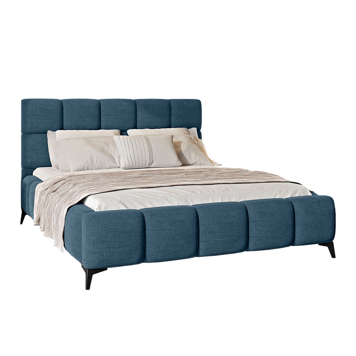 Lit coffre 180x200 - gris clair - Moderne Meise | Emob
