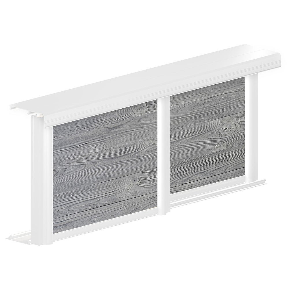 Profil bas en T SLID'UP 210 - 220 pour porte 18 mm max - 1,8 m - blanc - 3