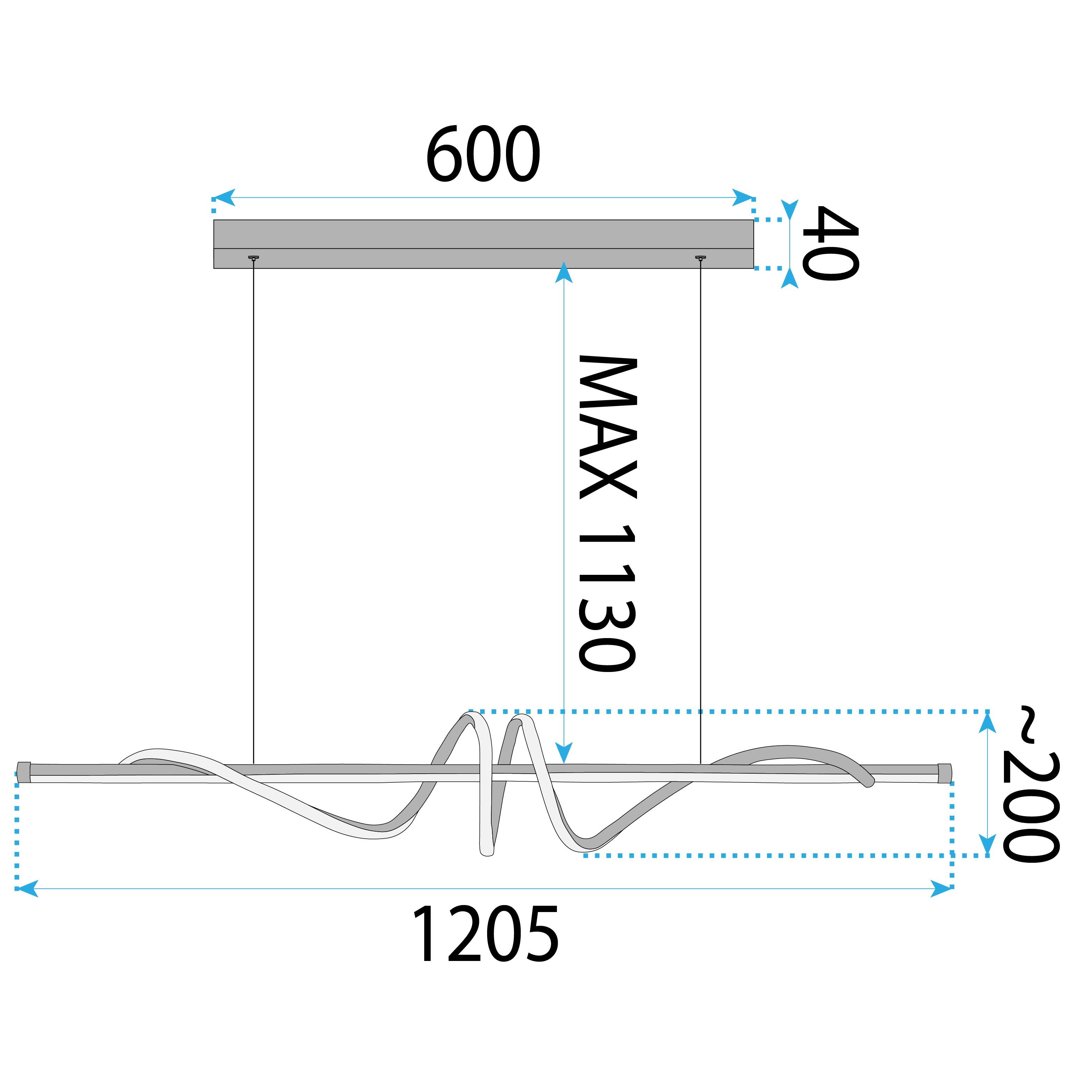 Lampa Sufitowa Wisząca Led Toolight Lhj024-Cp Złoty 120Cm - 5
