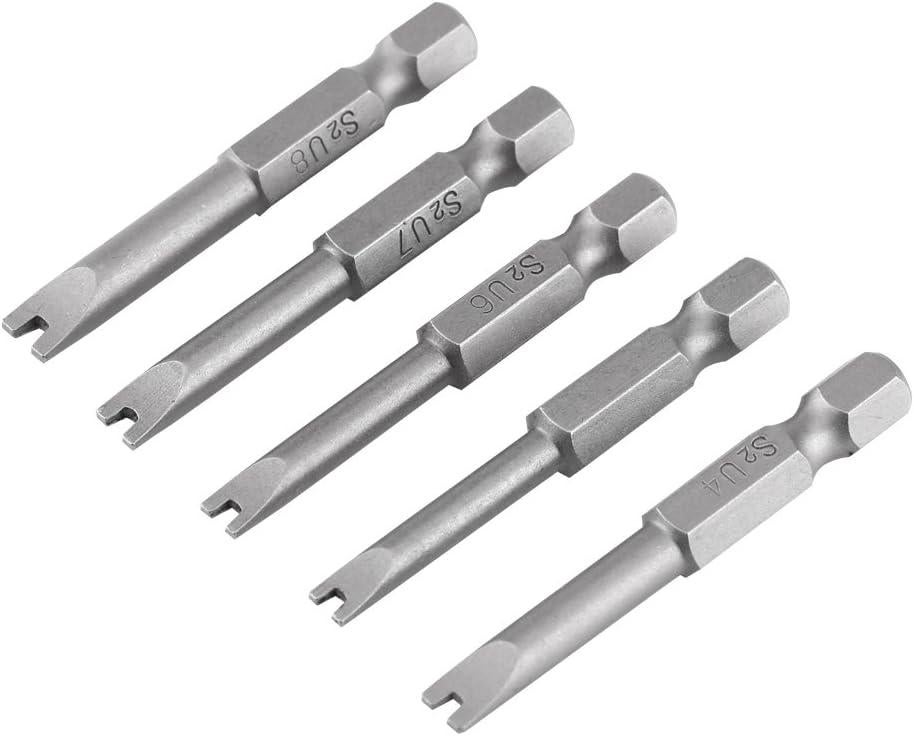 Lot De 5 Embouts Cruciformes PH0 Uxcell – Longueur 50mm, Queue 1/4 De Pouce Hexagonale