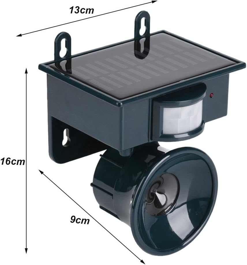 Répulsif pour Oiseaux, Répulsif Ultrasons Animal Répulsif Solaire pour Pigeons Oiseaux, Ultrasonic Bird PIR Détecteur de Mouvement Répulsif pour ba - 2