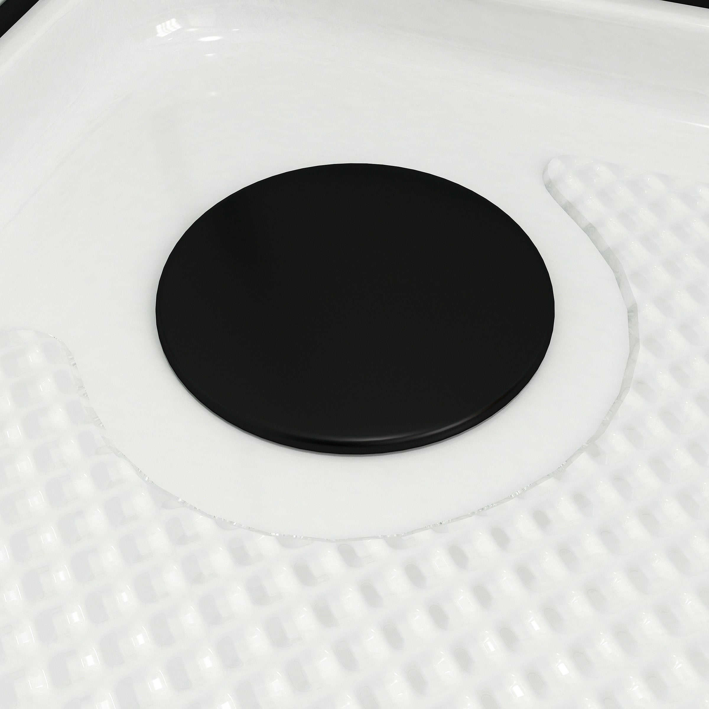 Cabine de douche carrée 80x80x200 cm - Portes coulissantes - Fonds Blancs & Profilés Noir Mat - 7