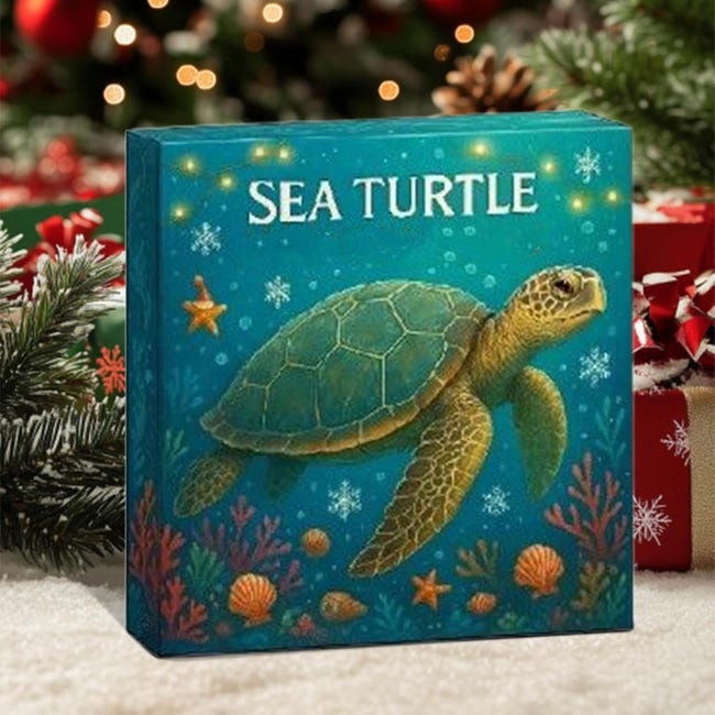 Calendrier De L'Avent Tortues De Mer 2025 - 24 Pendentifs En Acrylique 2D, Décoration Noël, Compte à Rebours