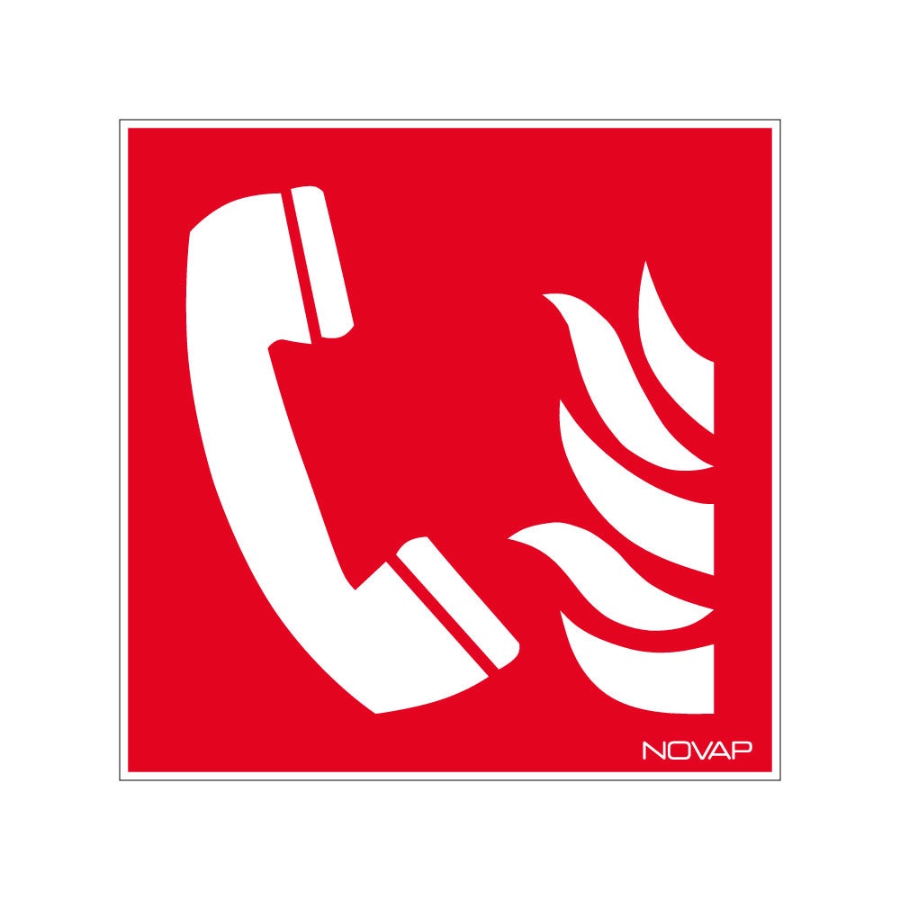 Panneau Téléphone incendie rouge - Rigide 200x200mm - 4220321 | Leroy ...