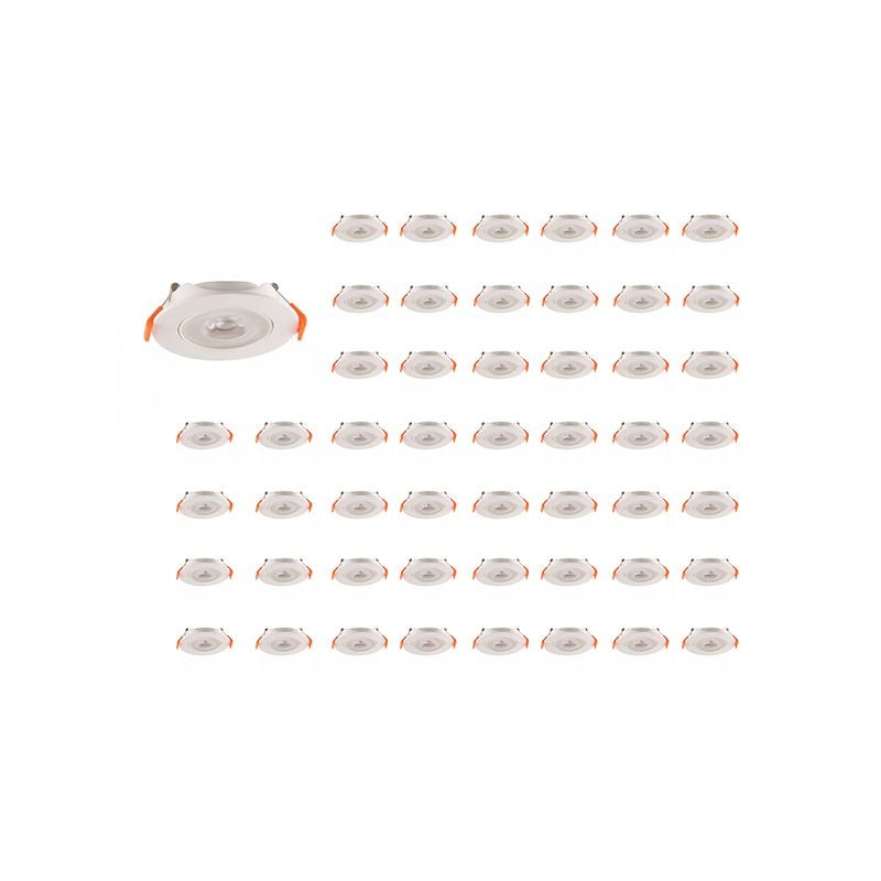 Lot de 50 Spots LED Encastrables D65 7W Rond Blanc Samsung Chip Avec ...