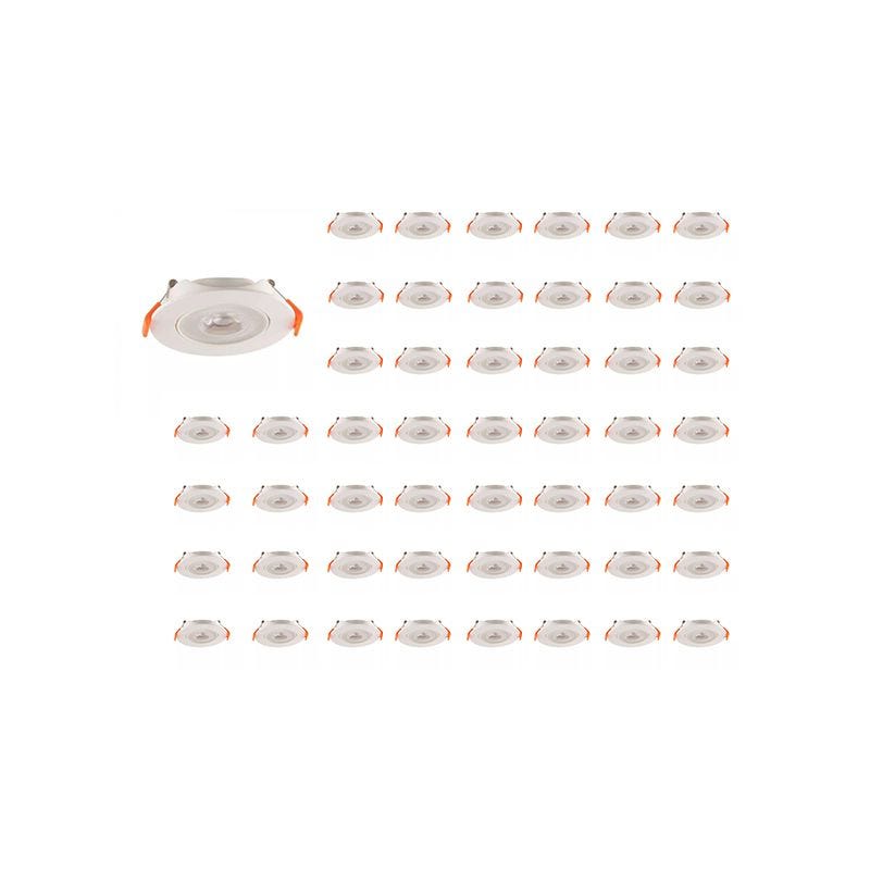 Lot de 50 Spots LED Encastrables D65 7W Rond Blanc Samsung Chip Avec ...