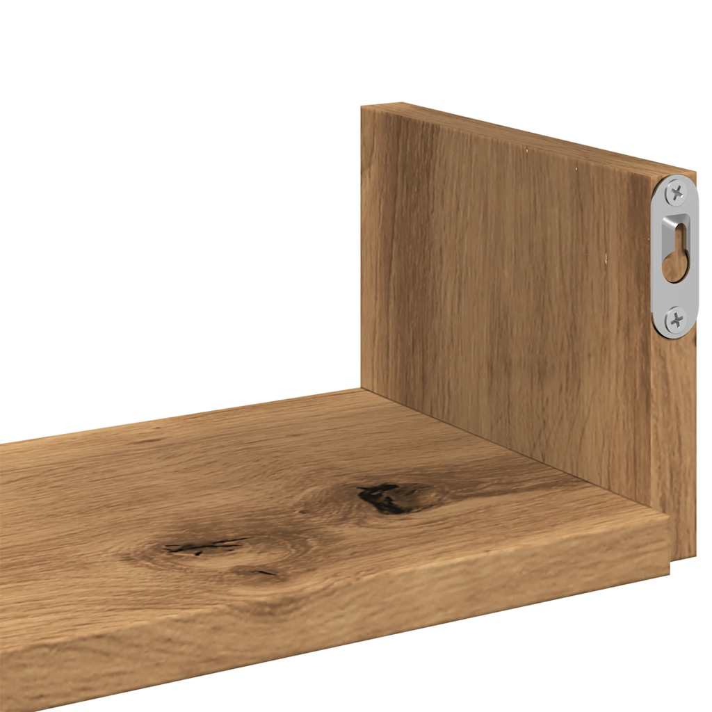 3 pcs Étagères murales | Étagère flottante | Étagère suspendue chêne artisanal bois d'ingénierie CFW859723 - 7
