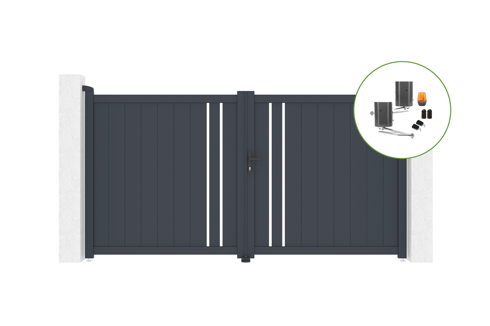 Brama skrzydłowa elektryczna 3x1,6m GIONA + napęd BUNKER B500
