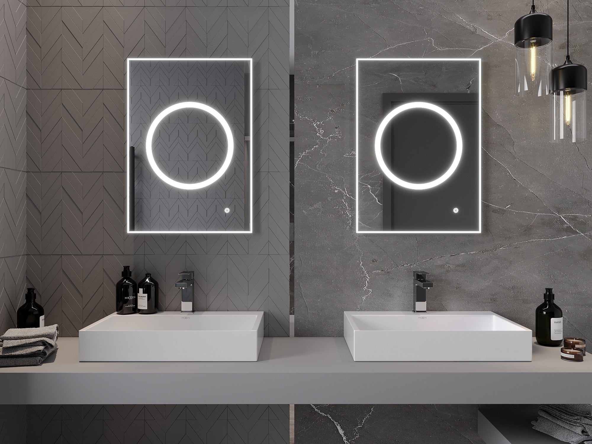 Mexen Koga lustro łazienkowe podświetlane 50 x 70 cm, LED 6000K, antypara - 9821-050-070-611-00 - 4