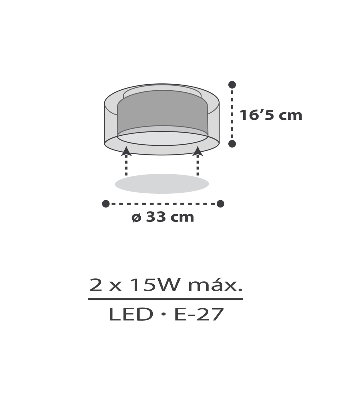 Plafon sufitowy Clouds - Chmura dla dzieci szara - 6