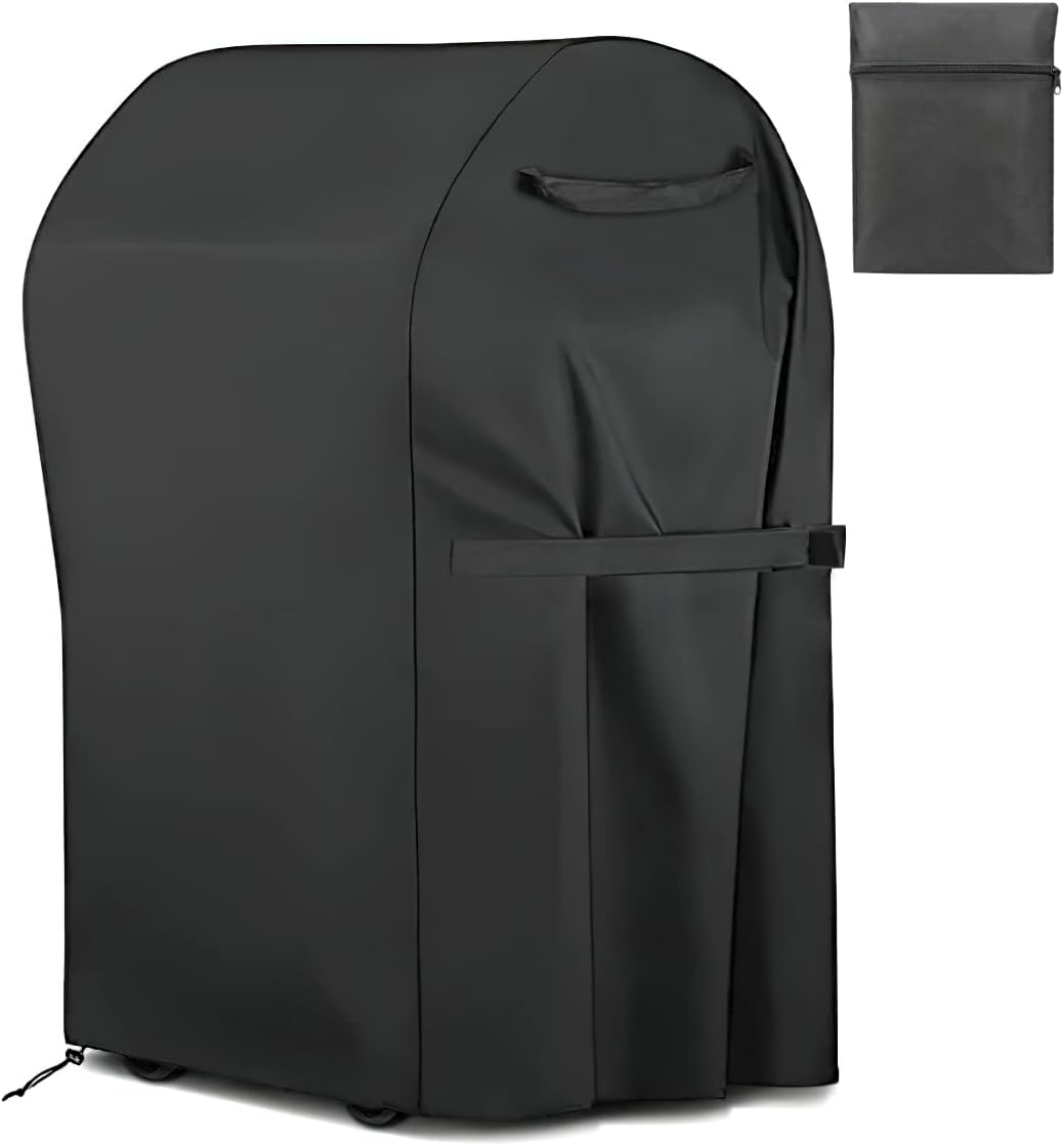 Pokrowiec ochronny na grill, Plandeka ochronna na grill zewnętrzny, Wodoodporny pokrowiec na grill odporny na promieniowanie UV i wiatr, 76x66x110cm