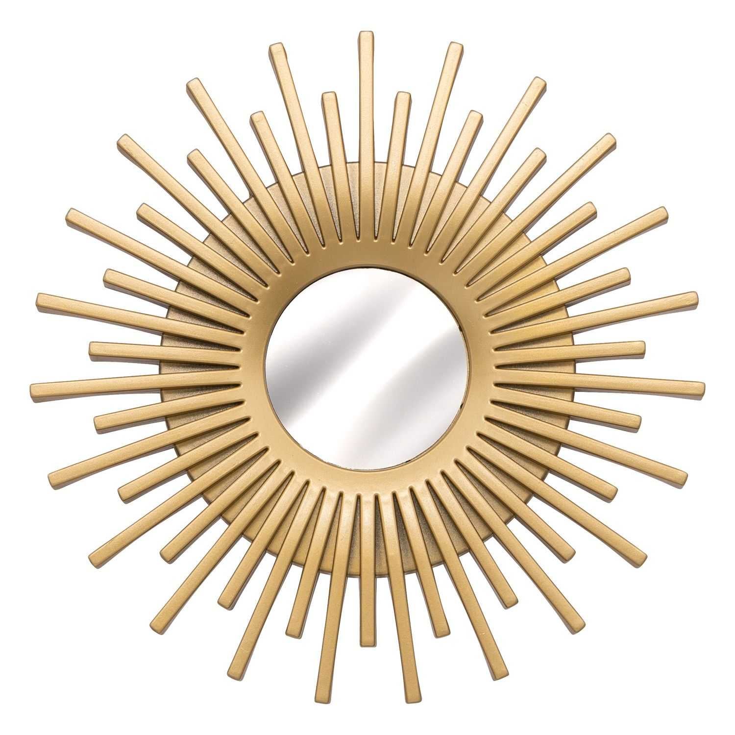 Lot de 3 miroirs Soleil - Diam. 25 cm - Doré - 3