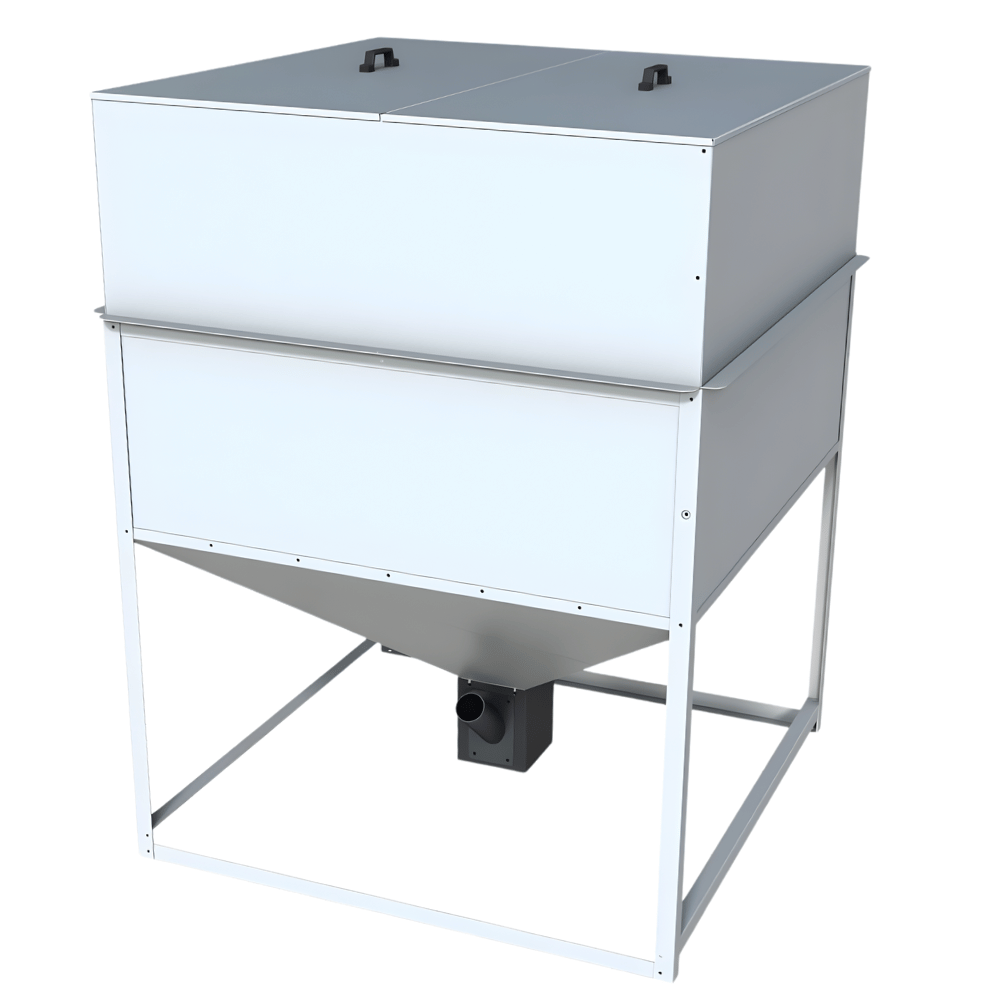 Tramoggia per pellet da 1700 litri / 850 kg in lamiera zincata - 2