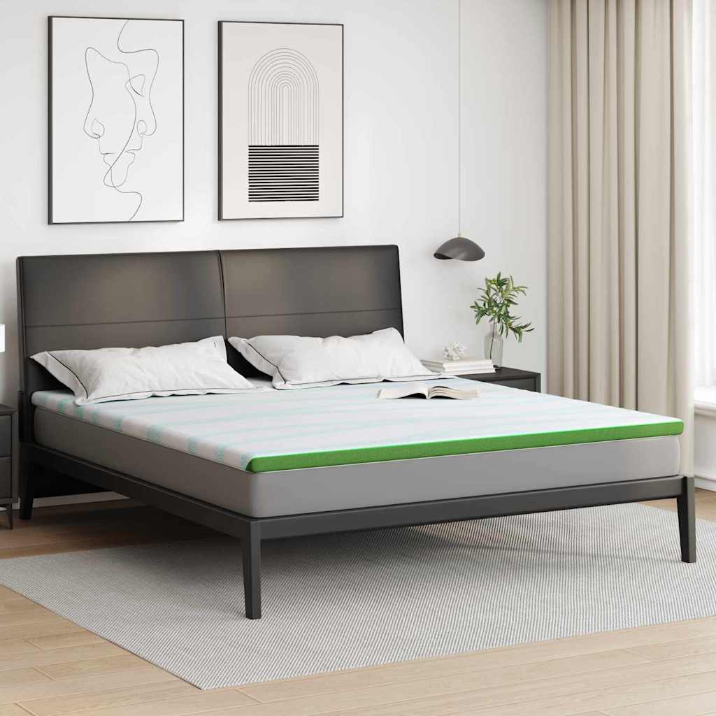Nakładka na materac Biały i zielony 180 x 200 cm vidaXL