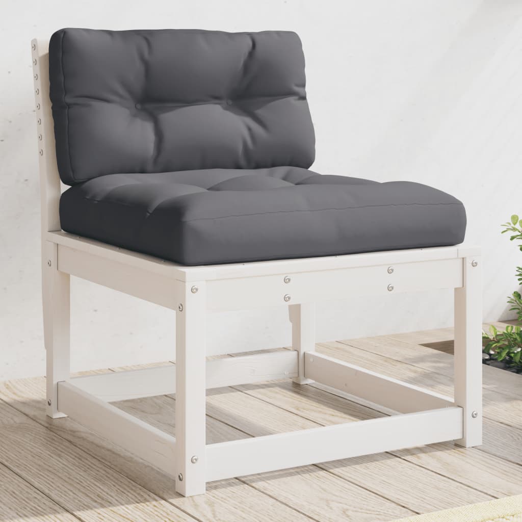 Canapés de jardin avec coussins 2 pcs en bois de pin blanc massif - COMFORTXL - 3