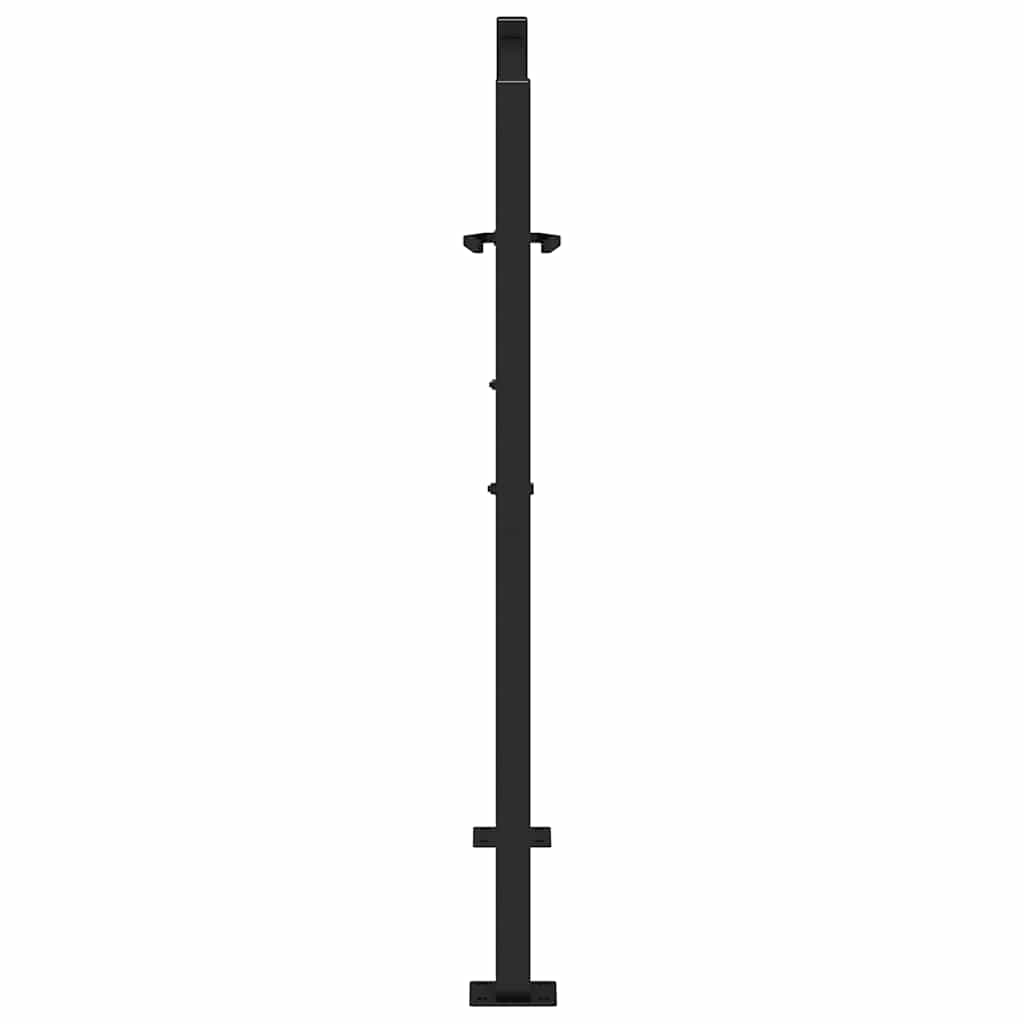 vidaXL Portail de jardin noir 100x100 cm acier conception de lumière - 4