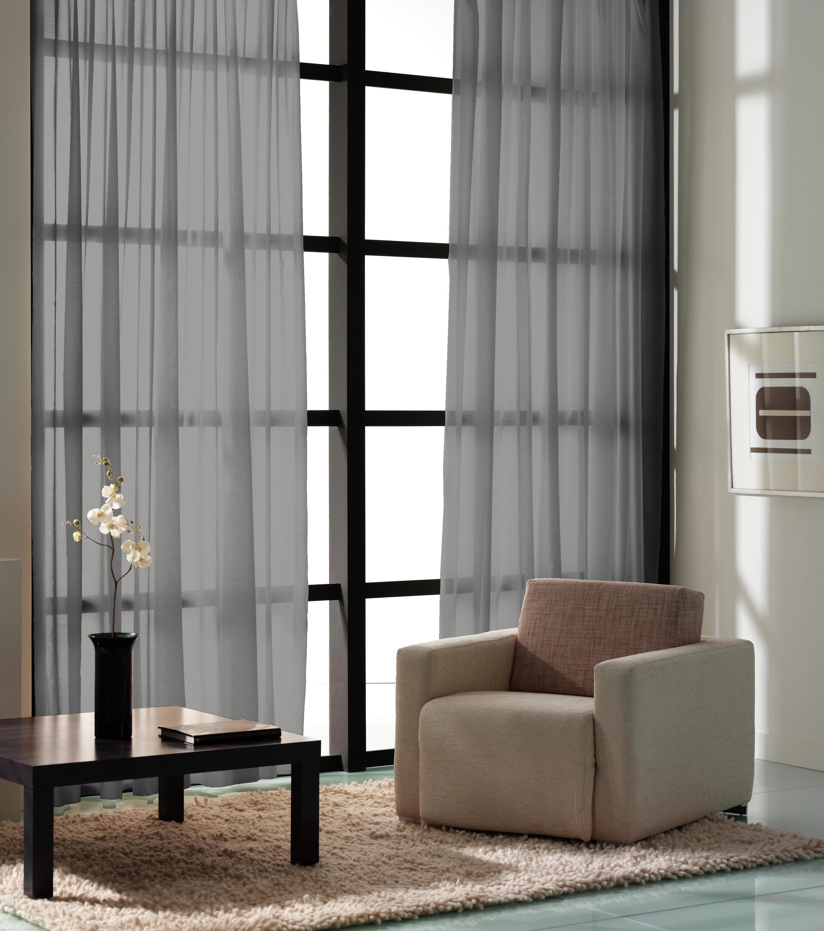 Zasłona zaciemniająca AYDEN - szer. 200 x wys. 270 cm - Tkanina z mieszanki lnu i poliestru - Taupe - INSPIRE - 7