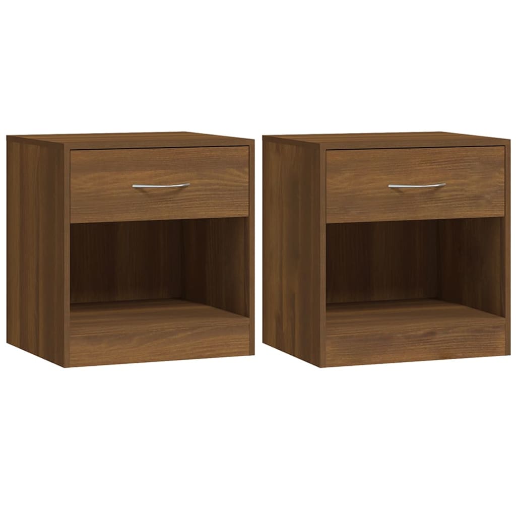 Table De Chevet Bali 1 Tiroir Marron - Style Tropical Pour Chambre à Coucher