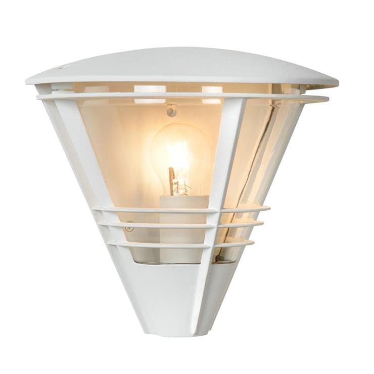 Kinkiet zewnętrzny LIVIA biały transparentny 1xE27x20W wym:25x27x17,5cm IP44 Lucide