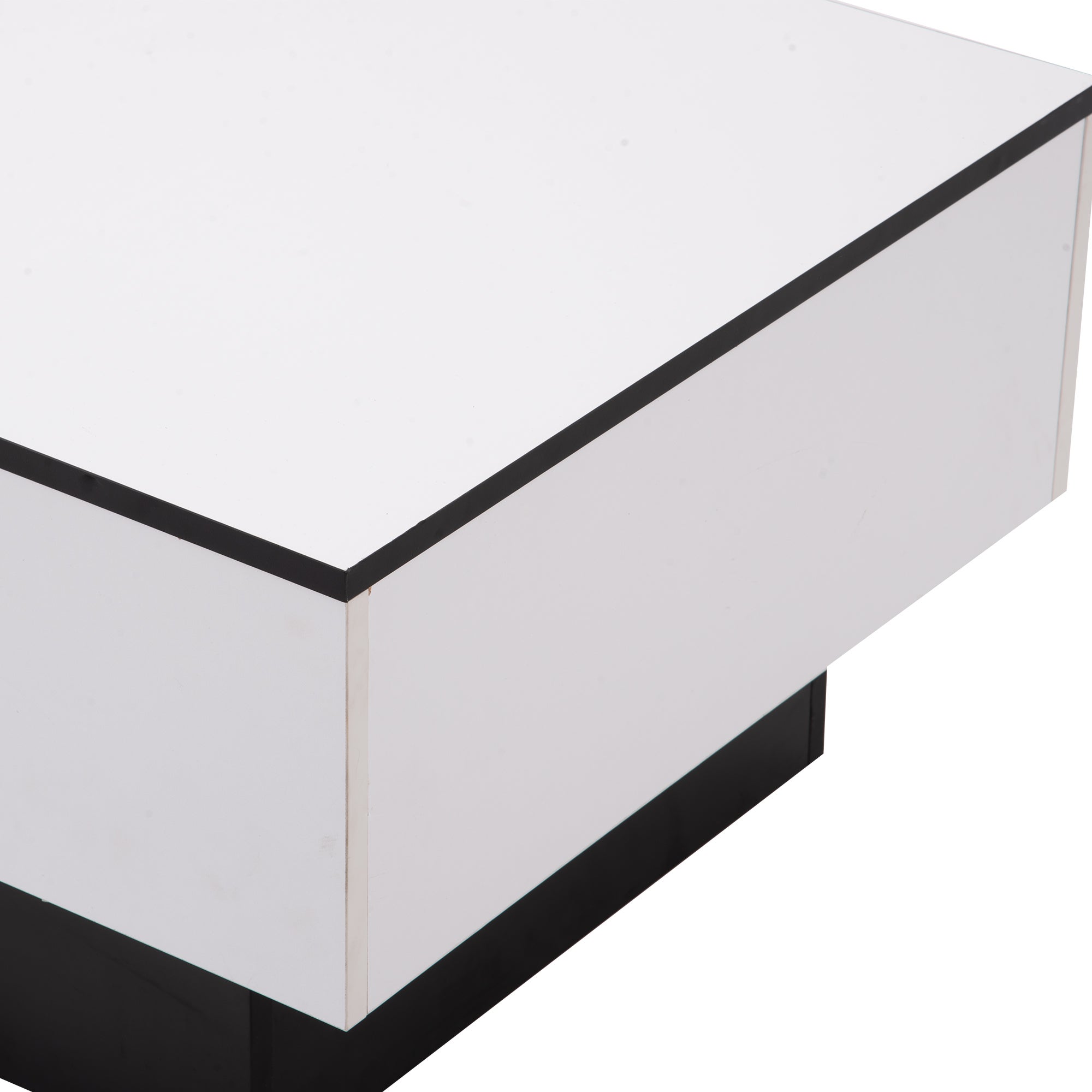 Table basse extensible avec coffre de rangement - table coulissante - Blanc - 7