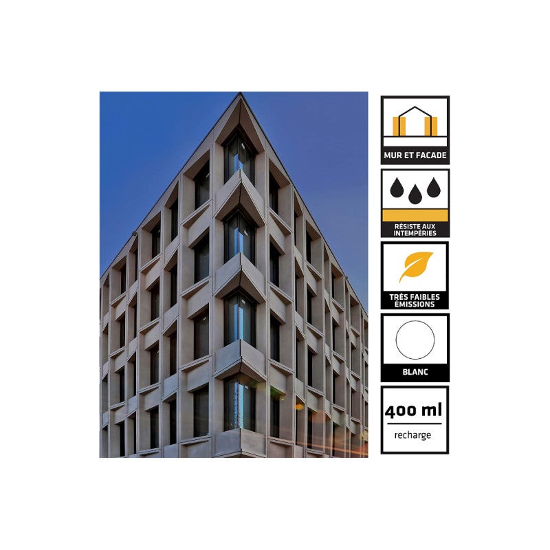 Mastic haute performance SIKA SikaHyflex 250 Façade - Blanc - 400ml - 2