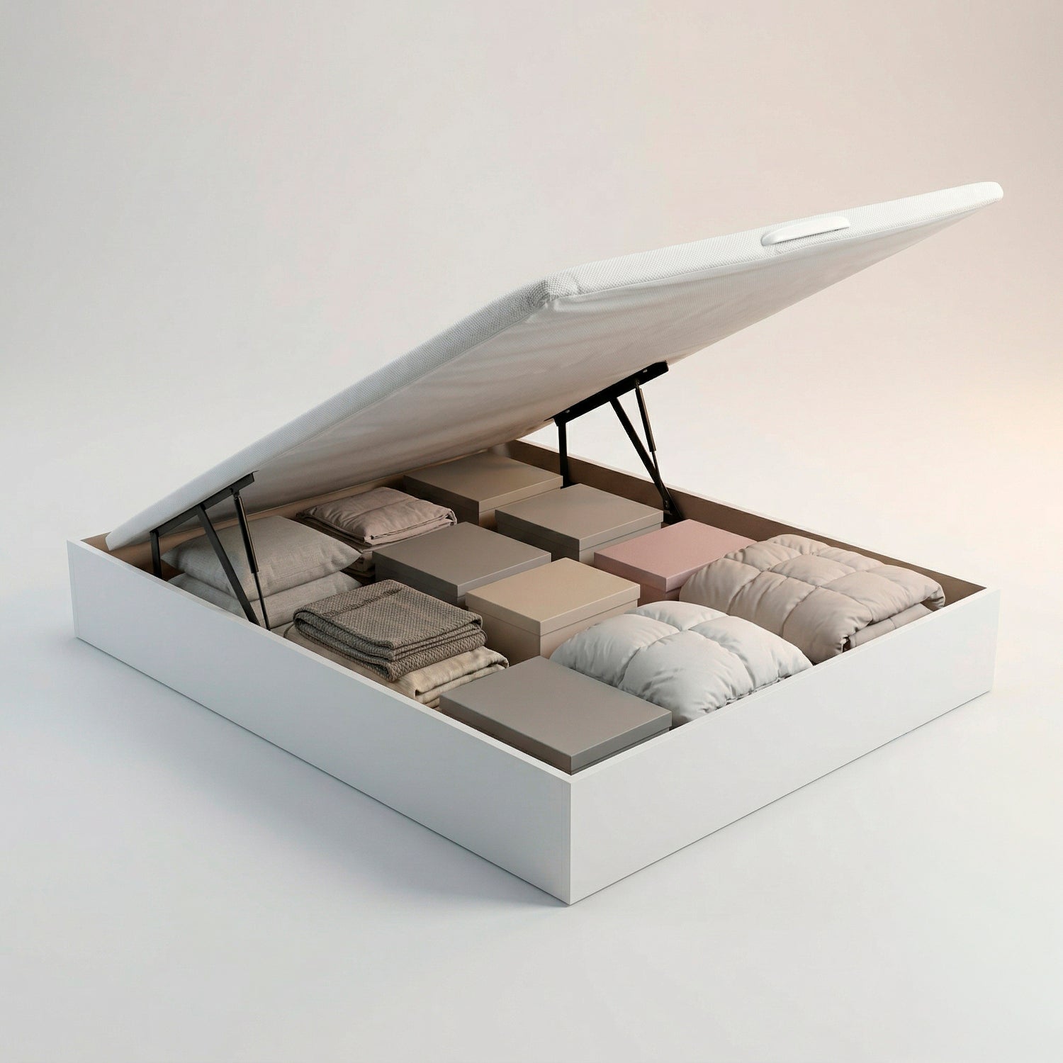 Canapé abatible 31cm | 150x190 | ENVÍO, MONTAJE Y RECOGIDA INCLUIDO | ROYAL SLEEP | Blanco - 2