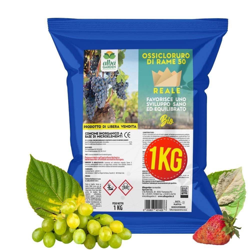 Ossicloruro di Rame 50% Concime Blu Biologico per Vite Orto Olivo ...