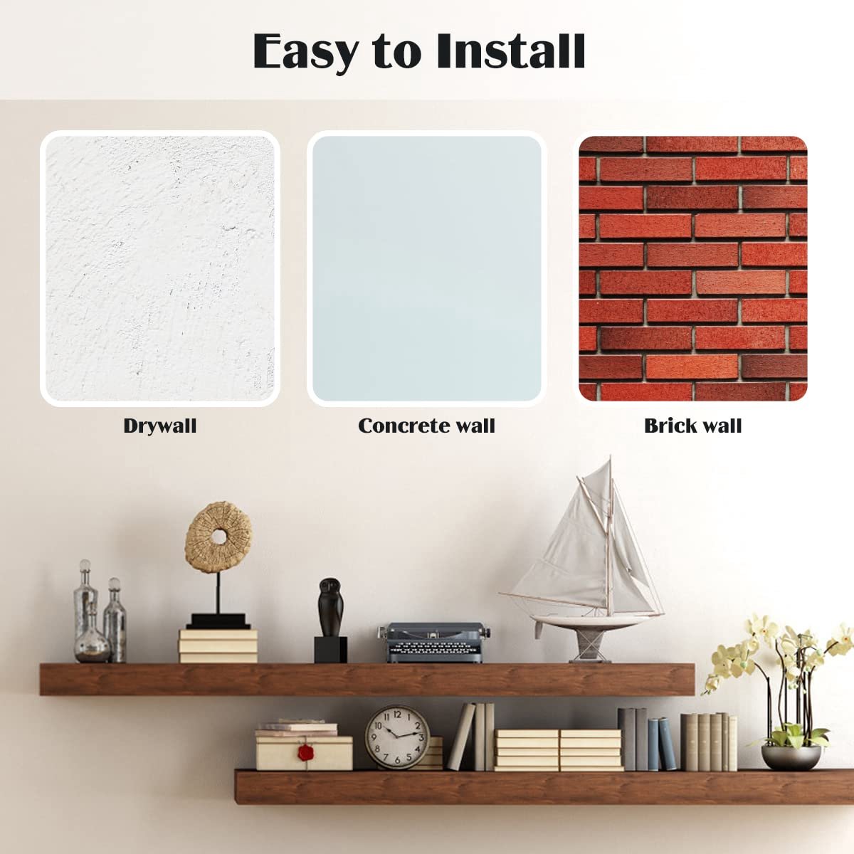 Support d'étagère-support mural-acier-support d'étagère industriel-130*140mm-support d'étagère flottant 4 pièces - 4