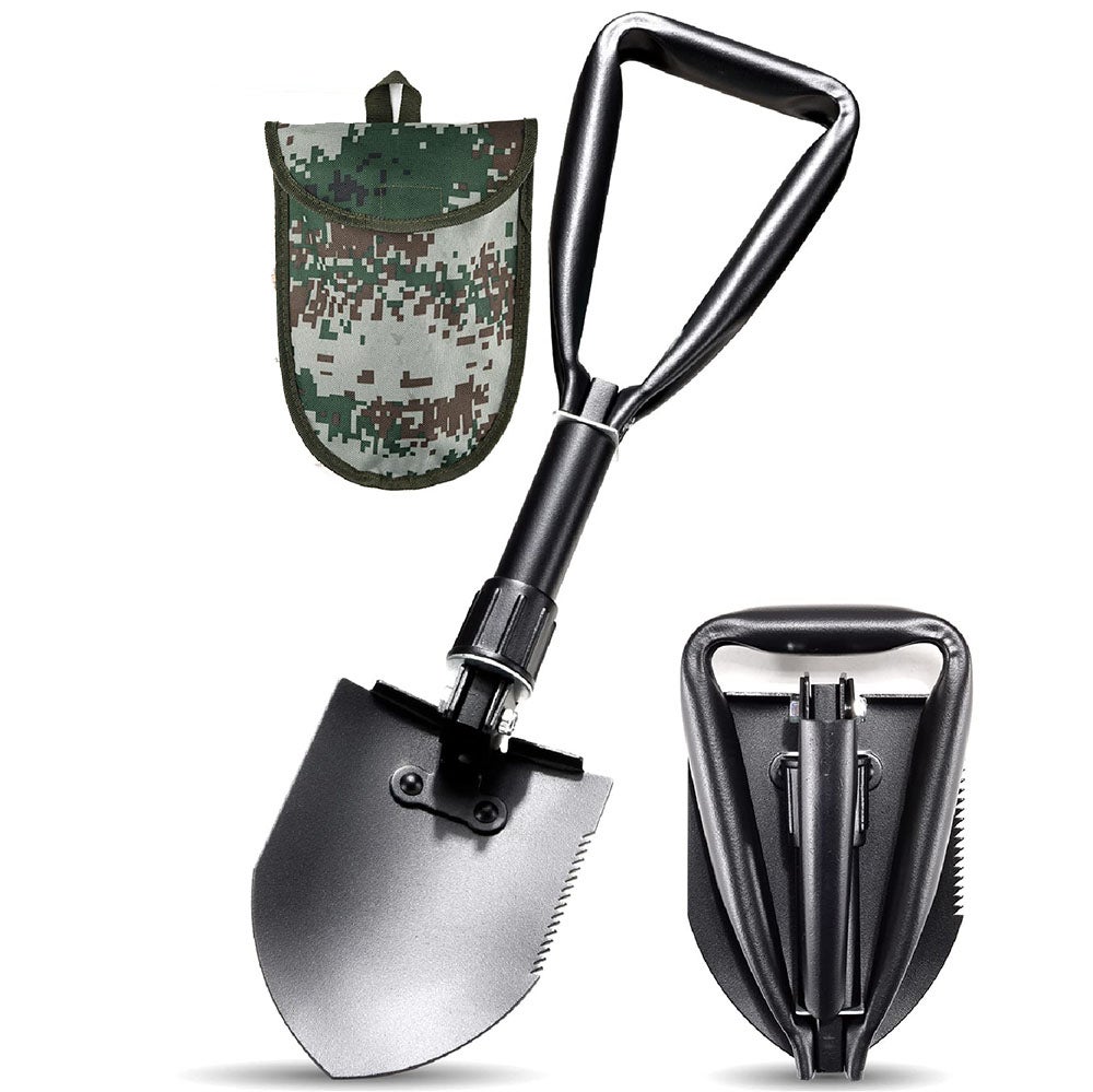 Pelle d'extérieur, pelle pliante, pelle de camping multifonctionnelle pour l'extérieur, taille moyenne (vert) - 6