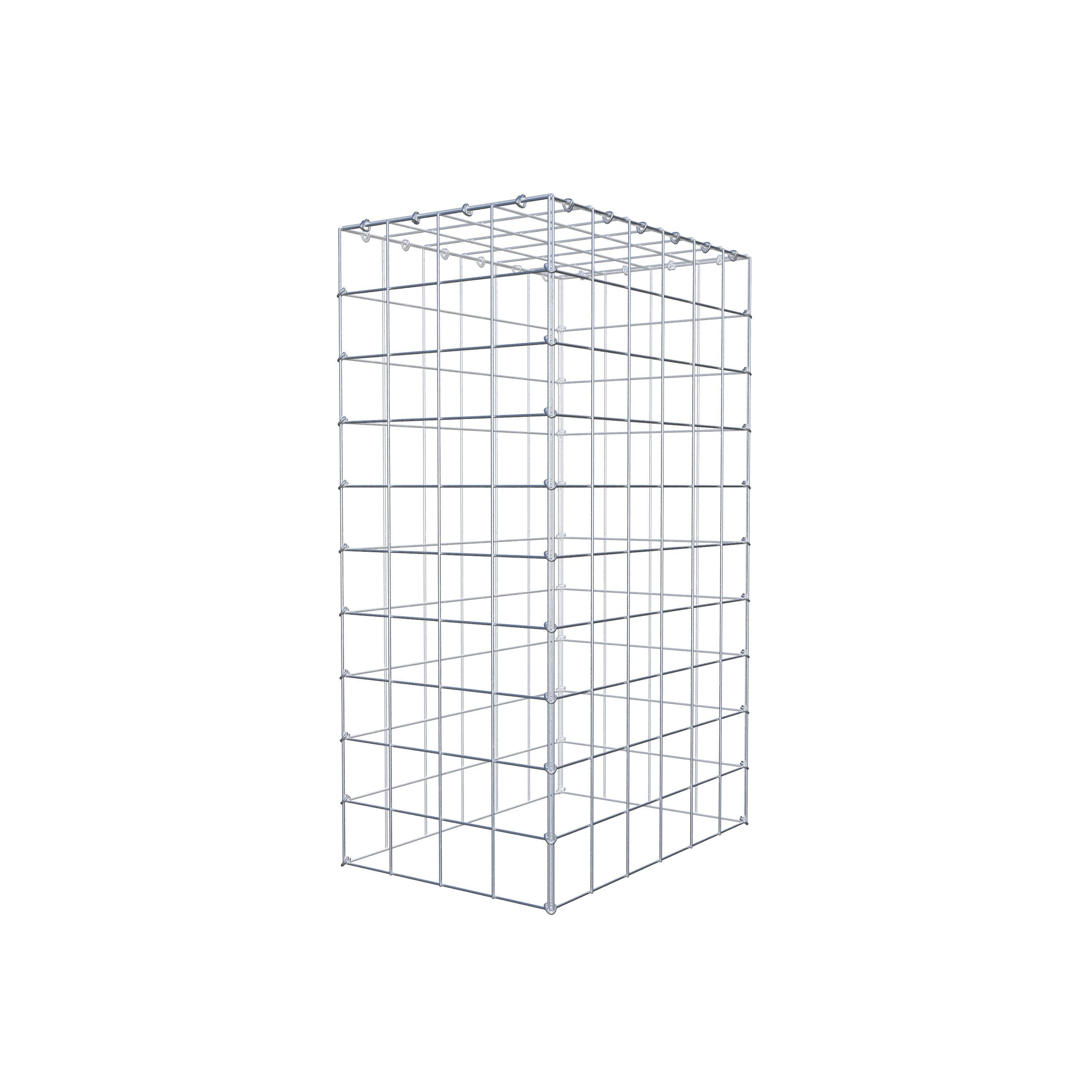 Gavión para apilar en acero galvanizado 100x60x40cm (LxAxP), malla 10 x 10cm, Anillo en C, sin rejilla inferior - 5