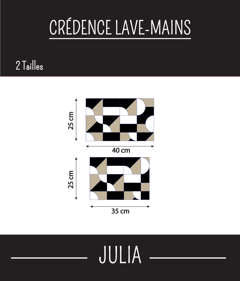 Crédence adhésive Lave-mains JULIA 35 x 25 cm Ma Nouvelle Déco - 2