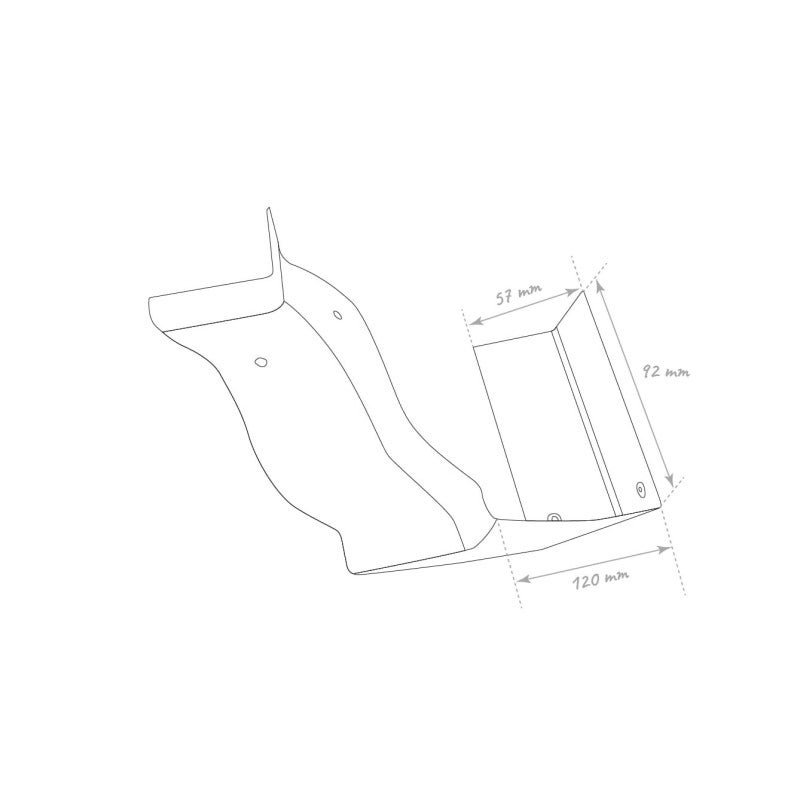 Angle intérieur 90° de gouttière corniche G300 gris anthracite ALUHOME - 2