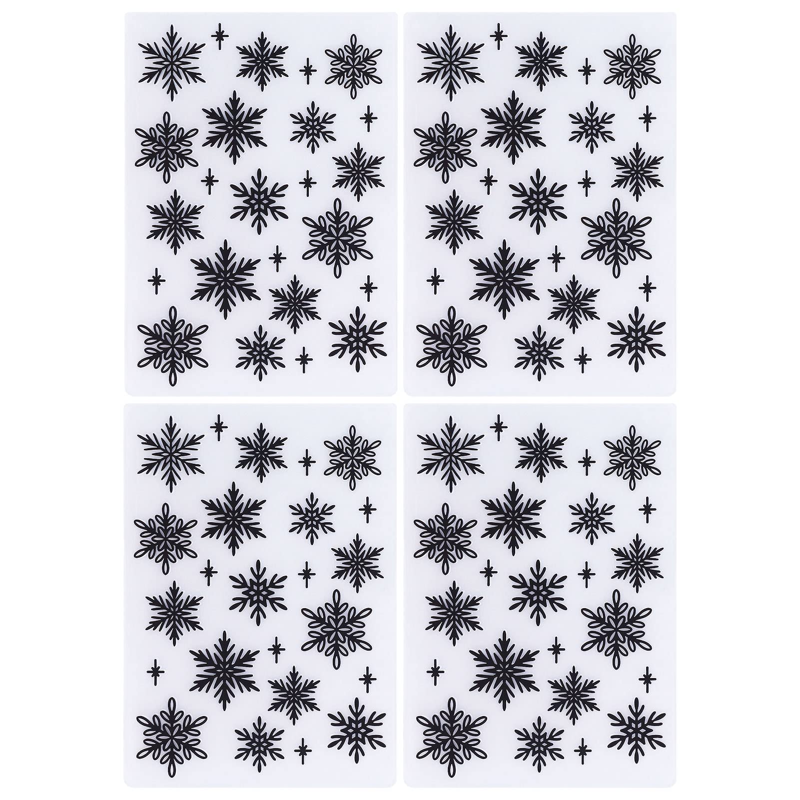 Stencil Per Goffratura Foglie In Plastica Trasparente - 10,5x14,5 Cm - Per Scrapbooking E Biglietti