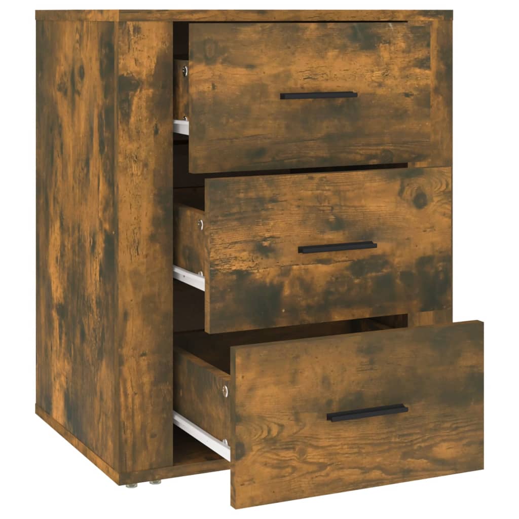 Table de chevet，Table d'appoint, Table de nuit pour Salon Chambre Chêne fumé 50x36x60 cm Bois d'ingénierie499566 - 7