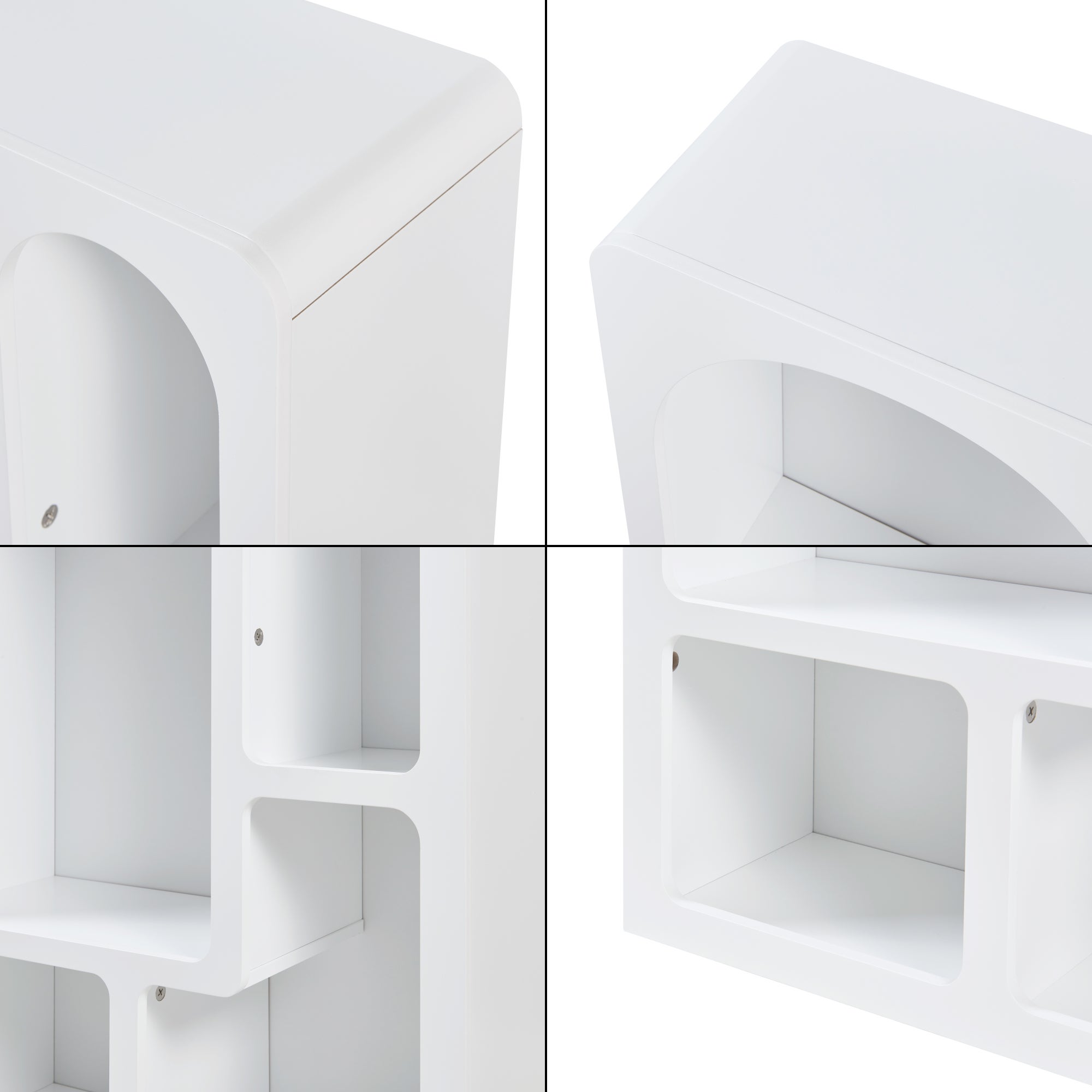 Bibliothèque pour Séjour en MDF Blanc H. 80 x l. 60 x P. 24 cm - 6