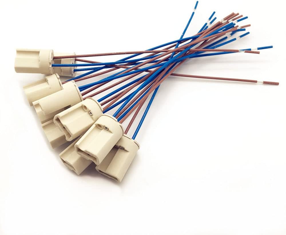 10 Pièces G9 Support de Lampe en Céramique, Lampes Halogènes Douille de
