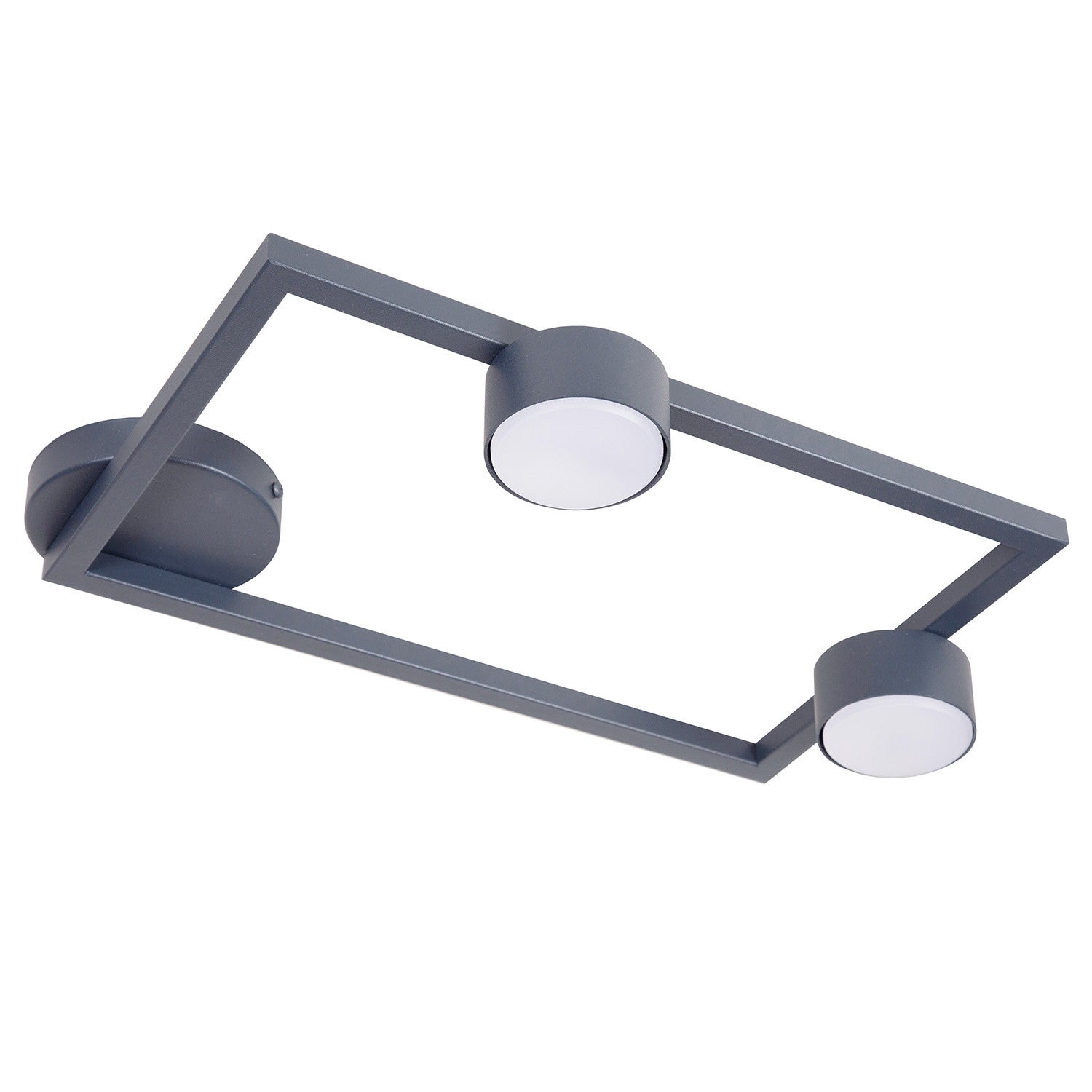 Reflektor sufitowy spot natynkowy Frame prostokątny grafitowy 2xGX53x12W wym: 7,7 x 48 x 31 cm metal SIGMA